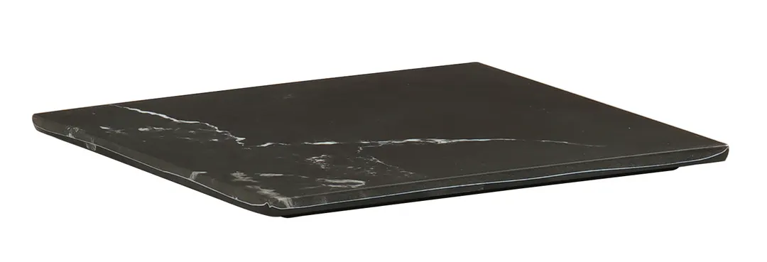 Cal-Mil 24408-8-124 Tray, 8"W x 8"D x 0.75"H, Square, Melamine, Black Marble