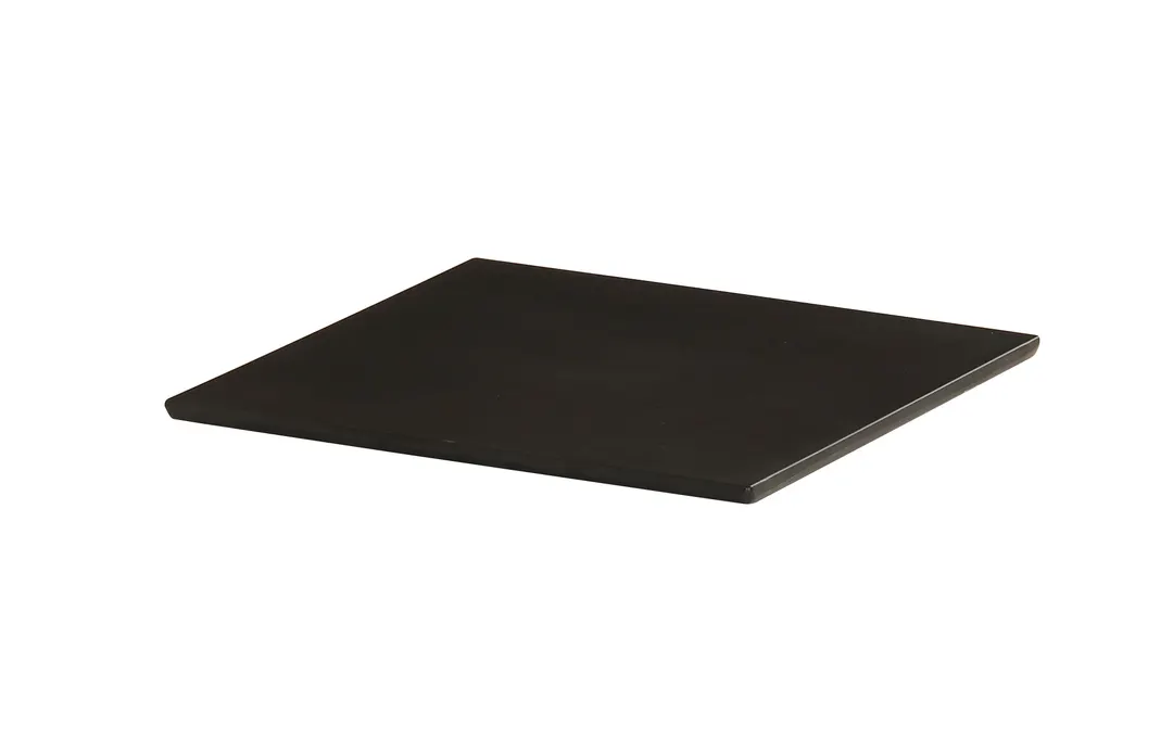 Cal-Mil 24408-8-13 Tray, 8"W x 8"D x 0.75"H, Square, Black Melamine, Dishwasher Safe