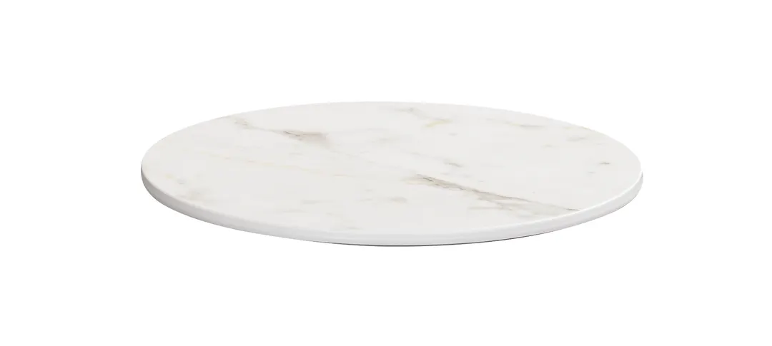 Cal-Mil 24408-8-81 Tray, 8"W x 8"D x 0.75"H, Square, Dishwasher Safe, Melamine, White Marble