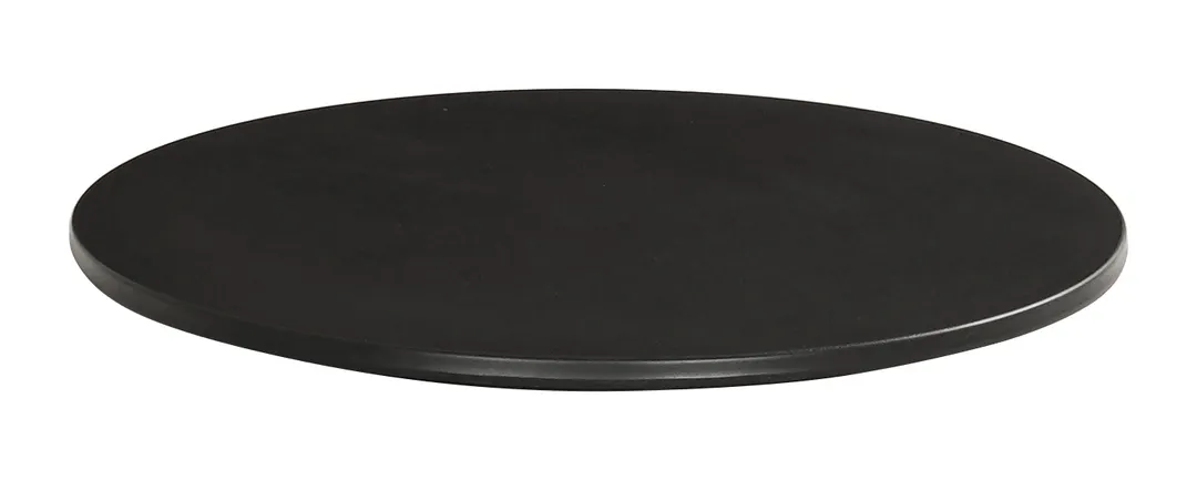 Cal-Mil 24409-8-13 Tray, 8.75" Dia., Round, Melamine, Black, Dishwasher Safe