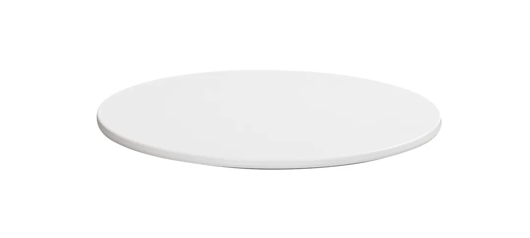 Cal-Mil 24409-8-15 Tray, 8.75" Dia. Round Melamine White Dishwasher Safe Serving Display Tray