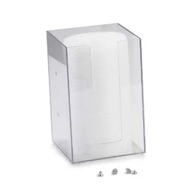 Cal-Mil 299-12 Clear Plastic Lid Organizer, 5-Comp, 5¼"W x 5¼"D x 8"H, Wall/Counter Mount