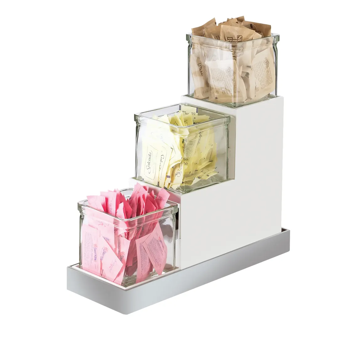 Cal-Mil 3003-55-12 Luxe Jar Display, 4.5"W X 12.25"D X 9"H, 3-Tier, Countertop