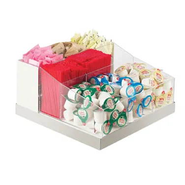 Cal-Mil 3009-55 Luxe Condiment Organizer, 12.25"D X 12.25"W X 6.5"H (9) Bins, Countertop