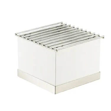 Cal-Mil 3011-55 Chafer, 12" W x 12" D x 8-1/4" H Grill, Fuel Cell Rail & Windguard, Base, White