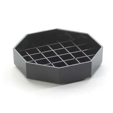 Cal-Mil 308-4-13 Classic Drip Tray – 4" Octagonal Black Plastic, 5" Size, Food‑Safe Material
