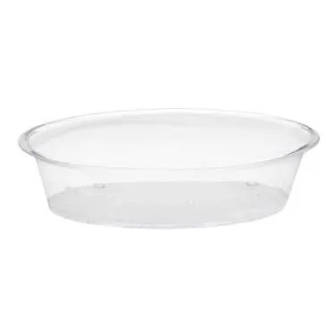 Cal-Mil 316-15 Turn N Serve® Deep Tray, 15" Diameter x 3½" Deep, Round Clear Acrylic, BPA‑Free