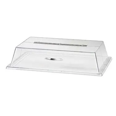 Cal-Mil 329-18 Display Cover - 18" x 26" x 4" Clear Polycarbonate With Long Hinge and Flat Top