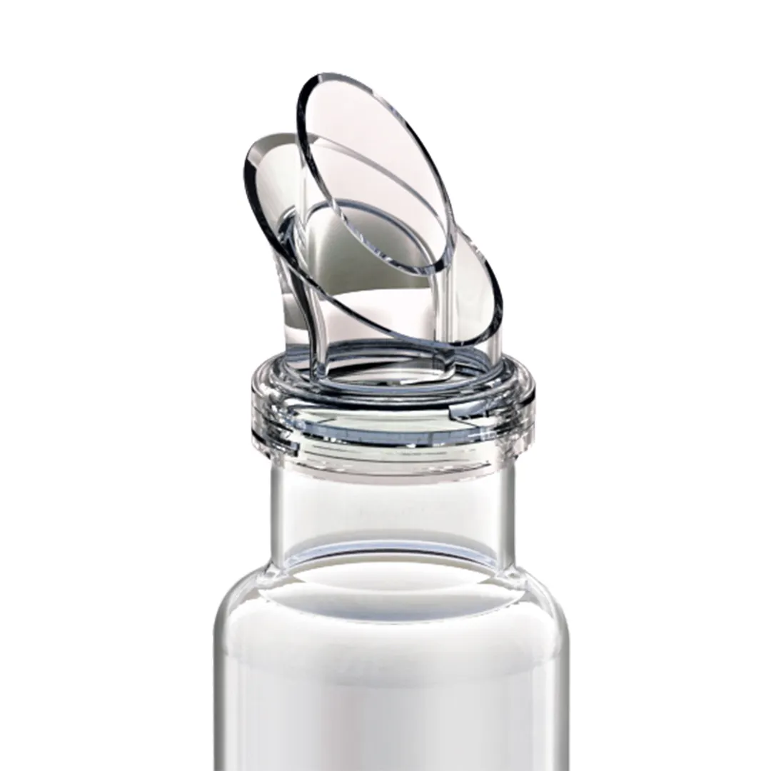 Cal-Mil 3300-28NODRIP - Clear Dripless Pour Lid For 16-Ounce Salad Dressing Bottle, Spout Design