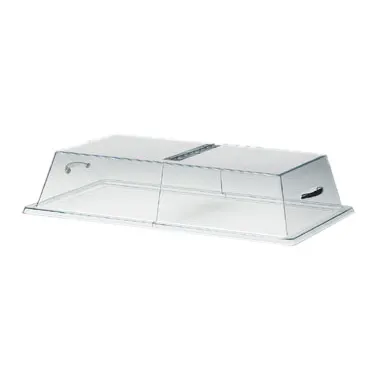 Cal-Mil 334-12 Acrylic Display Cover, 12" W X 18" D X 4" H, Flat Top with Center Hinge