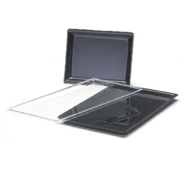 Cal-Mil 335-10-13 Bakery Display Tray, Rectangular Black Acrylic, 10" W x 14" D x 1" Deep, BPA‑Free