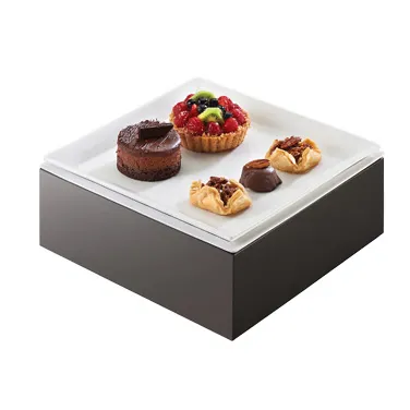 Cal-Mil 3367-13 Cold Concept Ice Display Housing, Square 12" x 12" x 4.5" Black Metal Base