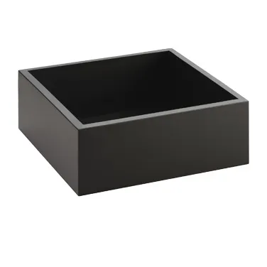 Cal-Mil 3367-13 Cold Concept Ice Display Housing, Square 12" x 12" x 4.5" Black Metal Base