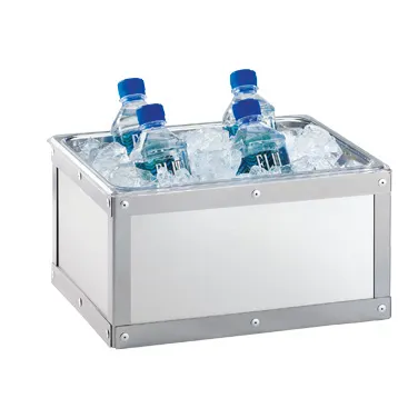 Cal-Mil 3395-10-55 Ice Housing, 10‑3/4"W x12‑3/4"D x6‑3/4"H Rect Polycarbonate Bin with Steel Frame