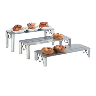 Cal-Mil 3418-3 Industrial Riser, 20"W X 8"D X 3"H, Rectangular, With Legs