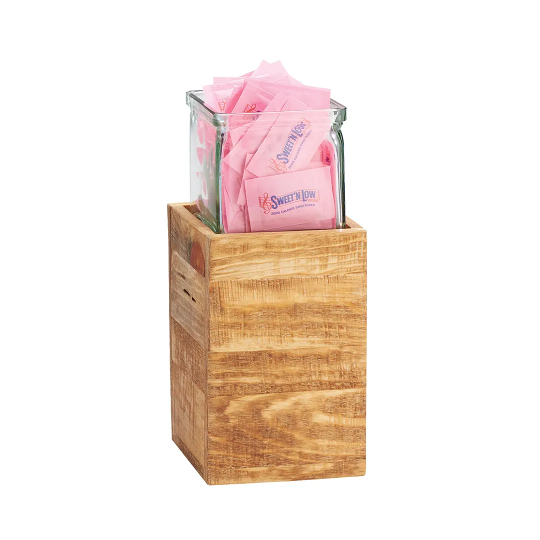 Cal-Mil 3427-7-99 Madera Single Jar Riser, 4.5"W X 4.5"D X 7"H, Square, Glass Jar