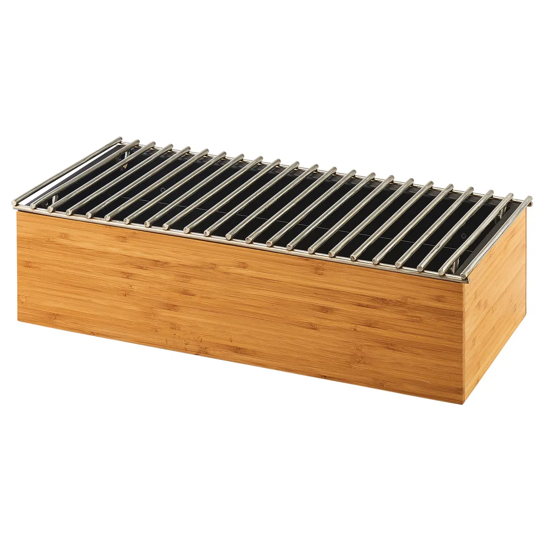 Cal-Mil 3439-60 Chafer Wire Grill, 19.5" W x 9.75" D x 5.5" H, Bamboo for Canned Heat