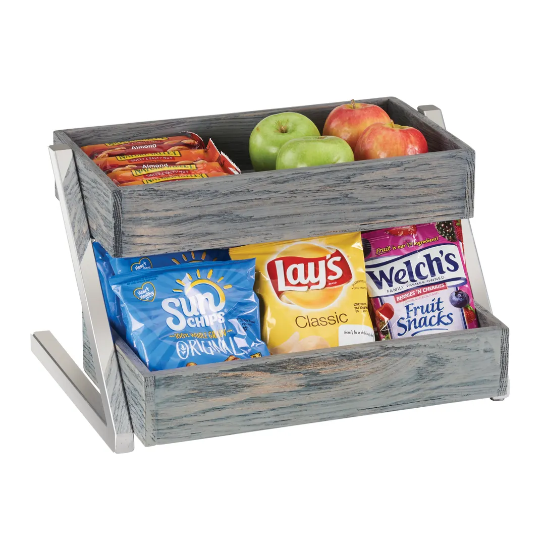 Cal-Mil 3449-2-83 Ashwood Merchandiser, 16"W X 20"D X 9.5"H, 2-Tier, Rectangular