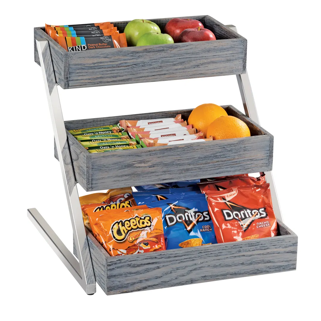 Cal-Mil 3449-3-83 Ashwood Merchandiser, 16"W X 20"D X 15.5"H, 3-Tier, Rectangular