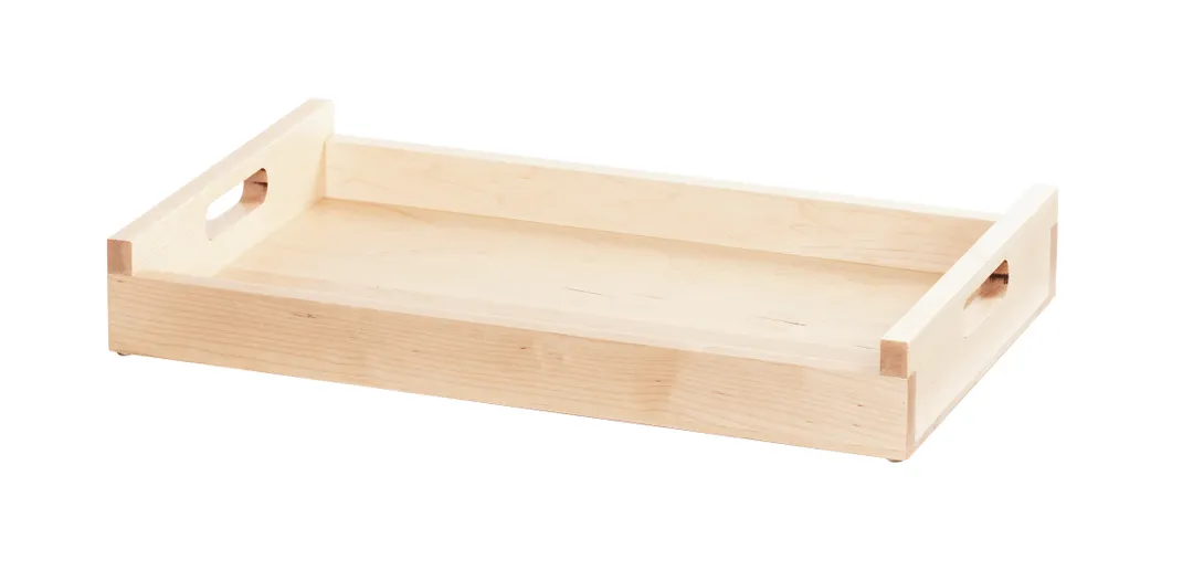 Cal-Mil 3454-1220-71 Blonde Roomservice Tray, 23.25"W x 14.5"D, Maple Color Finish, Wood