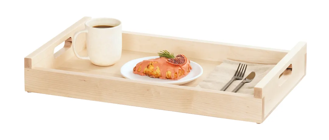 Cal-Mil 3454-1220-71 Blonde Roomservice Tray, 23.25"W x 14.5"D, Maple Color Finish, Wood