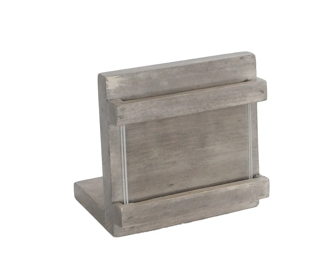 Cal-Mil 3483-23-110 Aspen Card Holder, 2" x 3"H, Gray-Washed Pine Wood