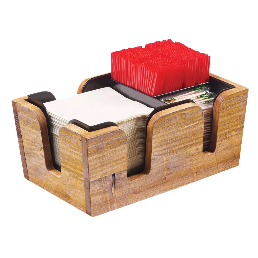 Cal-Mil 3499-99 Bar Organizer, 10-3/4" W x 7" D x 4-3/4" H, Pine Wood, 3‑Section