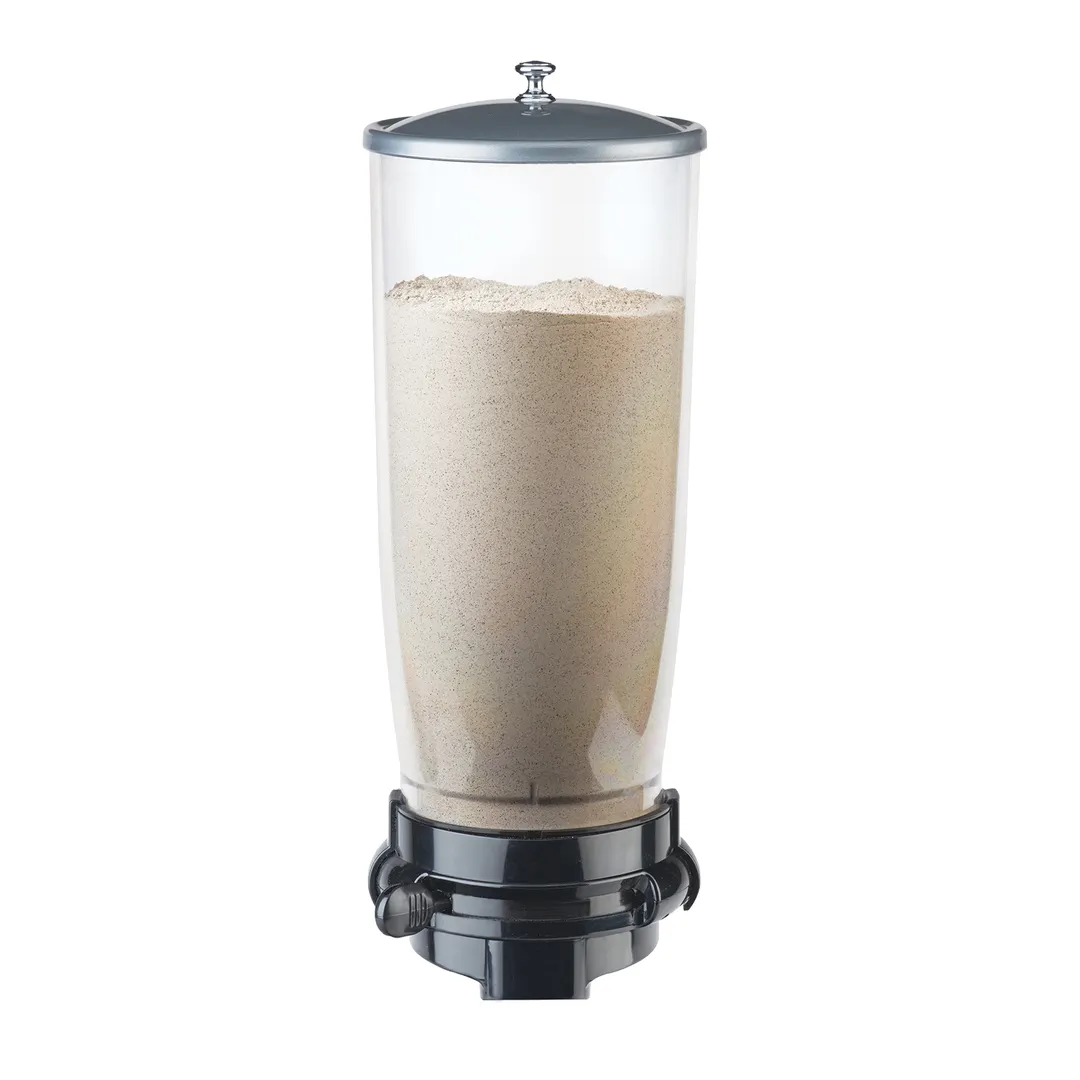 Cal-Mil 3521-1-13 Wall-Mount Powder Dispenser, 5L, 6"W x 6"D x 16"H, Black, Cassettes (2-7 tsp.)