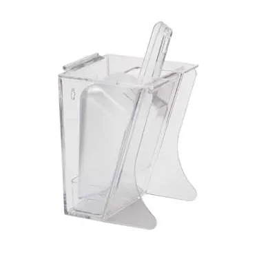 Cal-Mil 355 Scoop Holder - 6" W x 5-1/4" D x 11-1/2" H Clear PC, Hinged Lid, Fits Scoop 1029-32