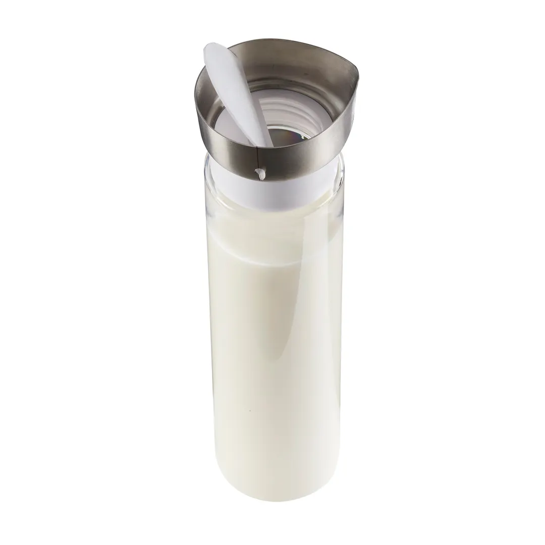 Cal-Mil 3551-55CL 1.5L Carafe, 4 Dia. x 13H, Hinged Stainless Steel Lid, Polycarbonate Clear