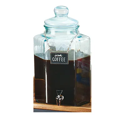 Cal-Mil 3553ICE - 2‑Gallon Clear Glass Beverage Dispenser with Ice Chamber, Single Style, No Base