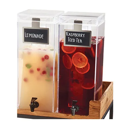 Cal-Mil 3554INF Uninsulated Beverage Dispenser, 3‑Gallon Clear Acrylic, Single Bowl, Plastic Base