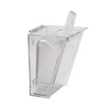 Cal-Mil 356 Scoop Holder - 6"W x 5-1/4"D, Holds 32-oz Scoop, Polycarbonate, Hinged Lid, Wall-Mount