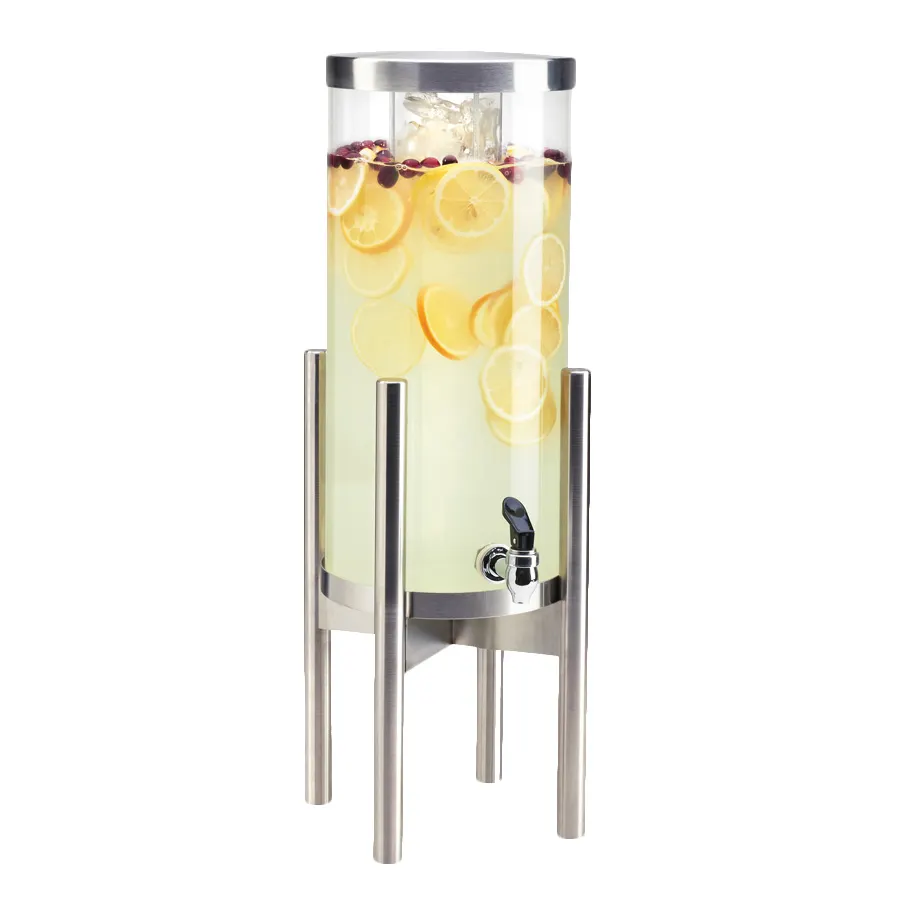 Cal-Mil 3565-3-55 3‑Gallon Beverage Dispenser, Single, 12x12x26in, Plastic Bowl, Frame/Lid, Spigot