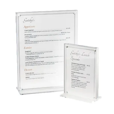 Cal-Mil 3567-46 Menu/Card Holder, 4"W X 6"H, With Magnets, Plastic