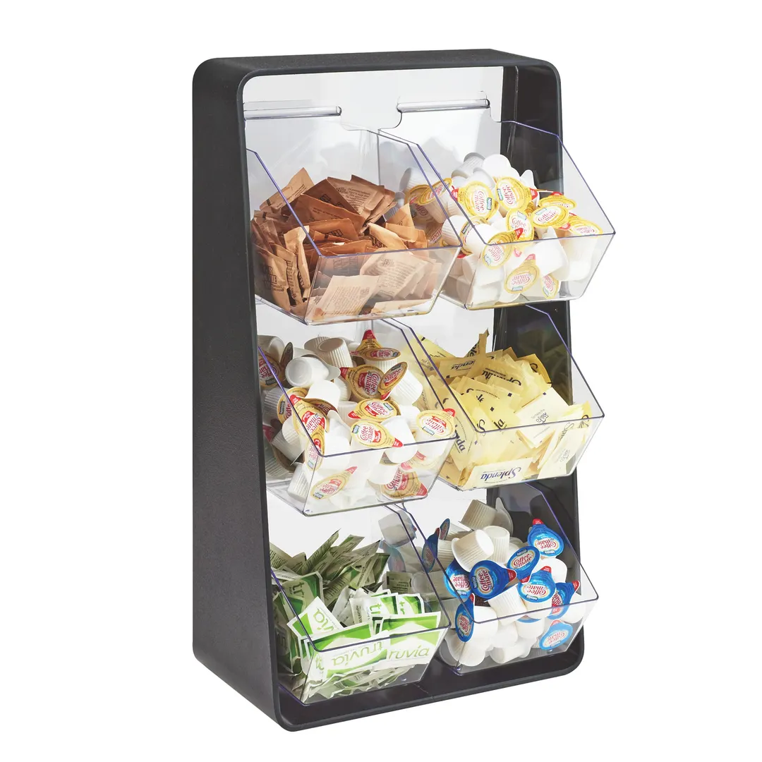 Cal-Mil 3569-6-13 Classic Condiment Organizer, 13.25"W X 7"D X 23.25"H (6) Removable Bins, Angled Frame