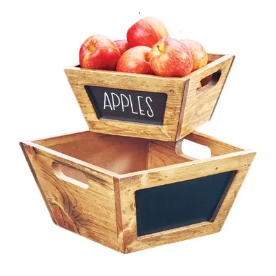 Cal-Mil 3593-10-99 Madera Bowl, 10"W X 10"D X 5"H, Square, Chalkboard Sign