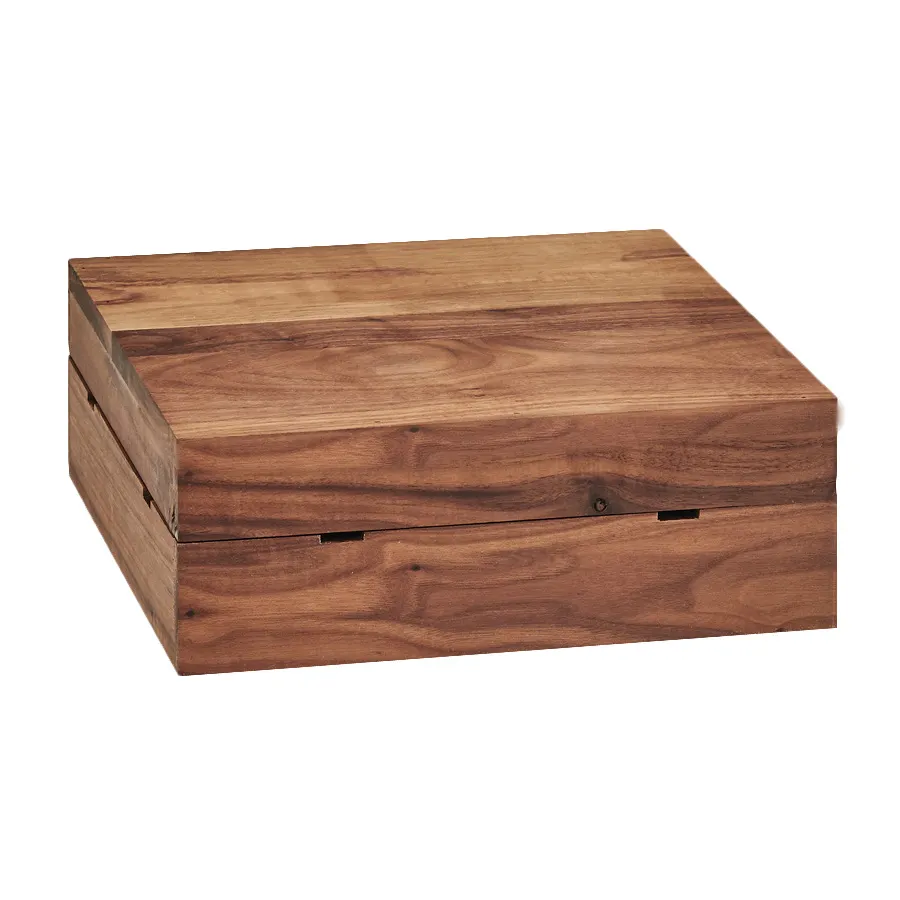 Cal-Mil 3628-4-78 Mid-Century Crate Riser, 12"W X 12"D X 4"H, Square, Slotted For Brackets