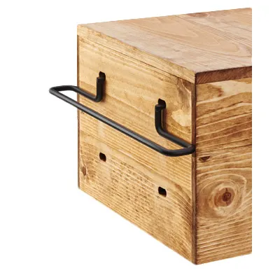 Cal-Mil 3628-7-99 Madera Crate Riser, 12"W X 12"D X 7"H, Square, Slotted For Brackets