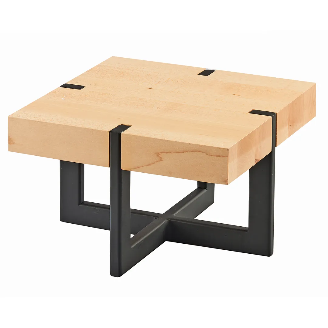 Cal-Mil 3641-9-71 Display Riser, 9.5"W X 9.5"D X 6"H, Square, Black Metal Base
