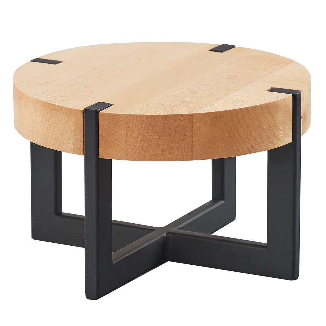 Cal-Mil 3642-9-71 Display Riser, 9.5" Dia. X 6"H, Round, Black Metal Base