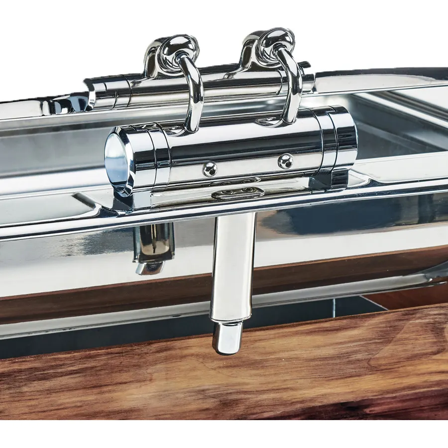 Cal-Mil 3705-49 Rect Chafing Dish, 8 Qt (2 Gal), 23x17.5x13.75 In, Stainless Steel Hinged Cover