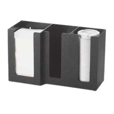 Cal-Mil 375-13 Classic Napkin/Lid Organizer, 13.25"W X 5.25"D X 8"H, 3-Compartment