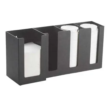 Cal-Mil 376-13 Classic Napkin/Lid Organizer, 17.5"W X 5"D X 8"H (3) 4" Section (1) 5" Section