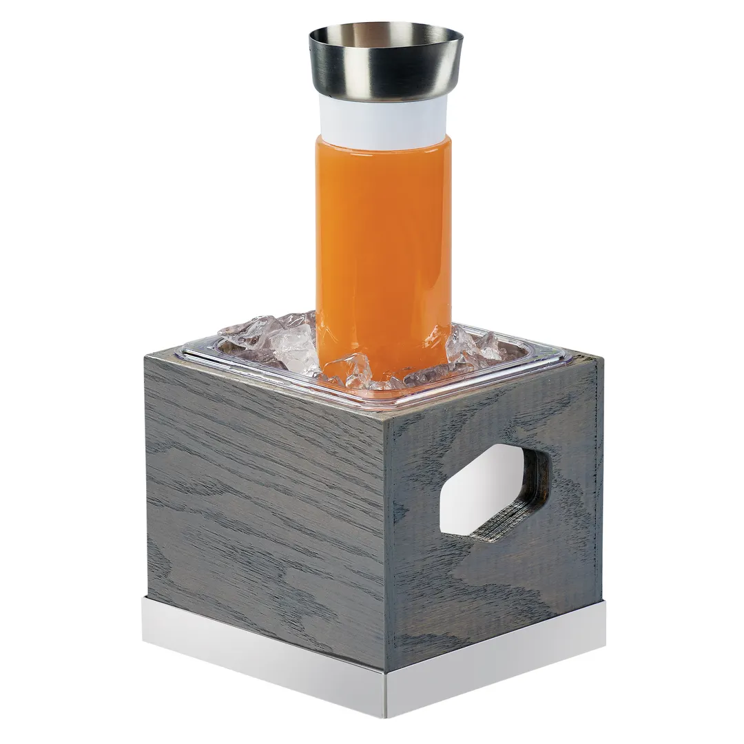 Cal-Mil 3800-6-83 Ice Housing, 7.5" W x 7.5" D x 7" H, Oak Gray Wash, Trim, End Cutouts