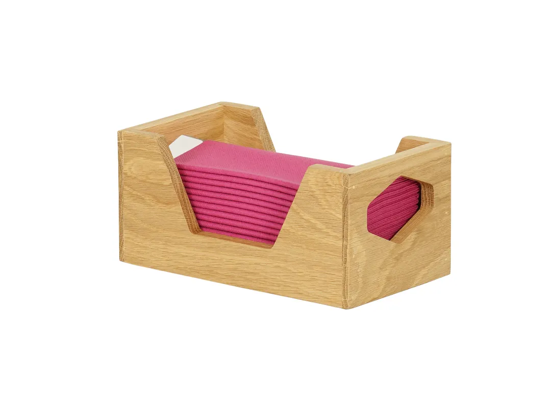 Cal-Mil 3810-21 Sydney Napkin Holder, 9" W x 5" D x 4.5" H, Oak Wood Construction