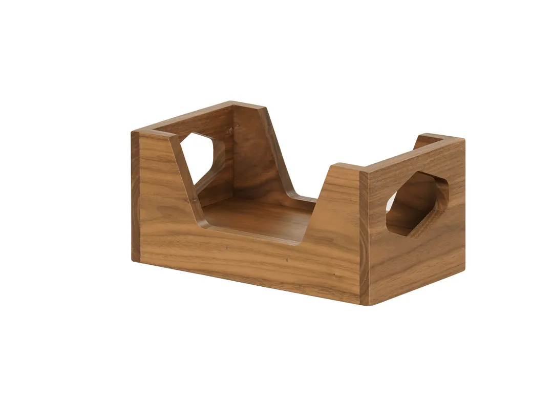 Cal-Mil 3810-78 Sydney Napkin Holder, 9\"W x 5\"D x 4.5\"H, Walnut Wood Construction