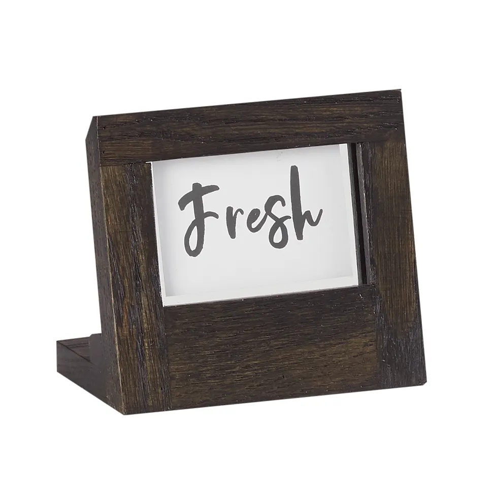 Cal-Mil 3825-23-87 Cinderwood Cardholder, 5"W X 2-5/8"D X 4.25"H O.A., Rectangular, 2" X 3.5" Card Size