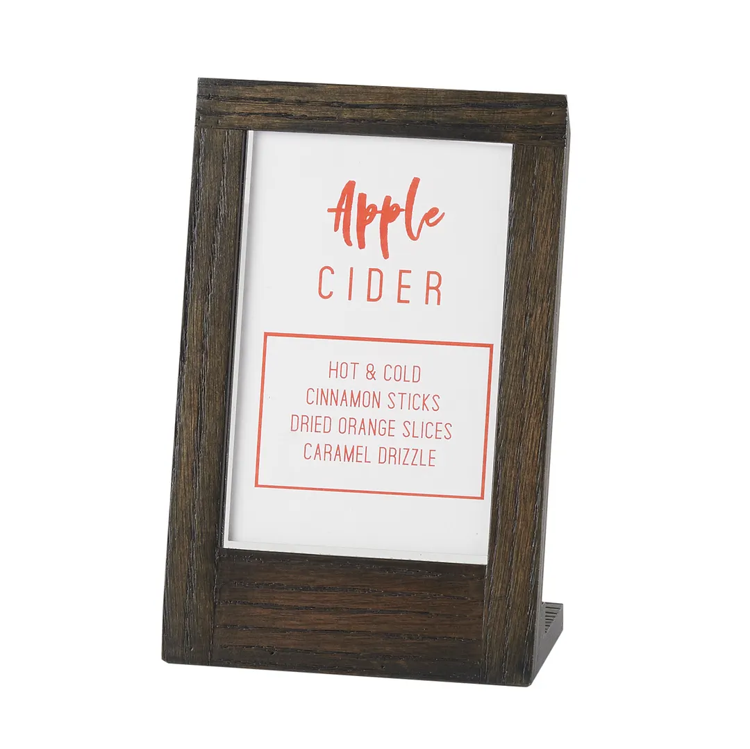 Cal-Mil 3825-46-87 Cinderwood Cardholder, 5.5"W X 3.25"D X 8.25"H O.A., Rectangular, 4" X 6" Card Size