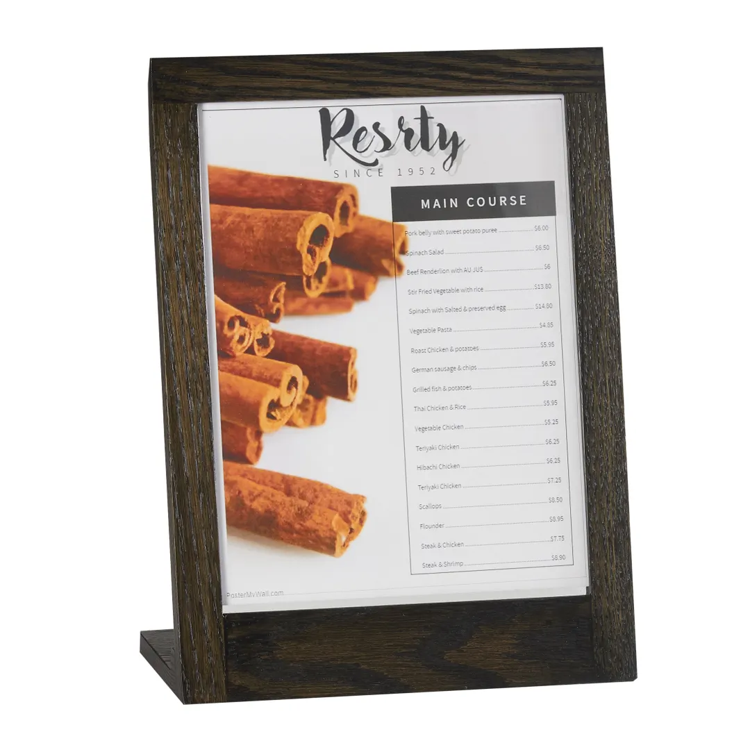 Cal-Mil 3825-811-87 Cinderwood Cardholder, 10-3/8"W x 4.75"D, Oak Wood, Dark Ash Gray